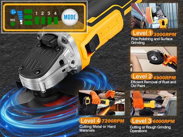 Four speed adjustment