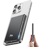 Ntaanoo for Magsafe Battery Pack, Ultra Slim Wireless Portable Charger 5000mAh, 20W PD Magnetic P...