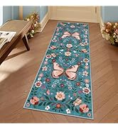 Lahome Butterfly Hallway Runner, 2x6 Ultra Thin Kitchen Runner Non Skid Washable Runner Rug, Boho...