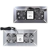 Durablow 220 CRM Air-Out + Air-In Crawl Space Vent Fans Bundle (Stainless Steel, M2D-S430 + M2D-S...