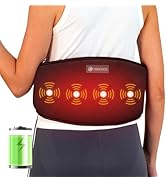 Cordless Lower Back Massager with Heat, CooCoCo FSA HSA Eligible Heating Pad with Massager for Ba...