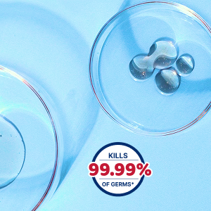 GermX Kills 99.99% of Germs Blue Petri Dishes with Hand Santiizer