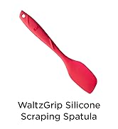 Kitchen Mama Silicone Scraping Spatula: Heat-Resistant, Dishwasher Safe, Ergonomic Grip, Sturdy