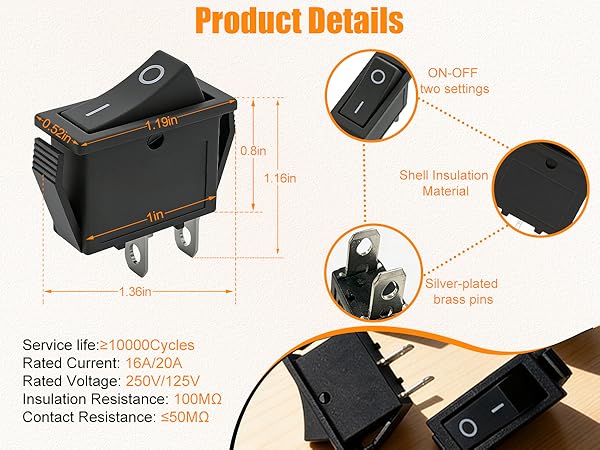 rk1-11 rocker switch on/off