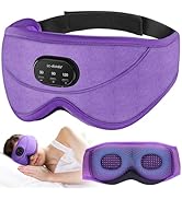 LC-dolida White Noise Sleep Mask, 3D Sleep Headphones with 16 Soothing Sounds, Bluetooth 5.4 Slee...