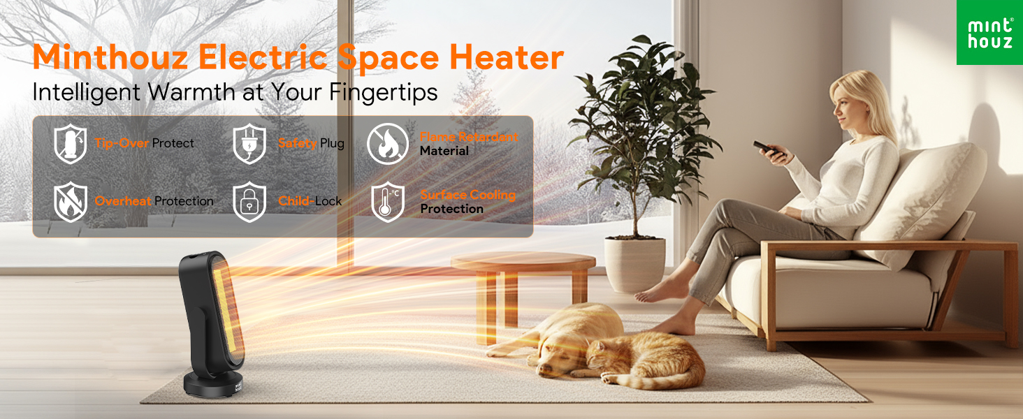 1500W Space Heater Minthouz Winter gift