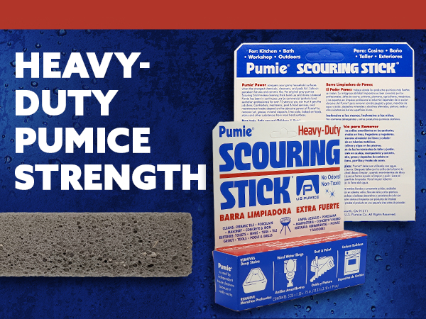  Kitchen Stains, Grill, Scouring Stick for Cleaning Pool, Rust, Toilet Rings &amp; Hard Water Rings 