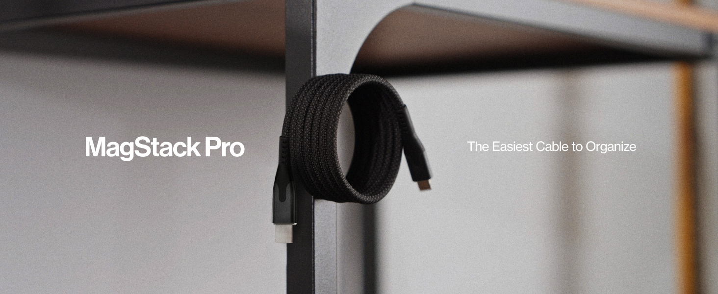 magstack charging cable USB C to USB C magnetic coil organization organizing data statik usbc usb-c