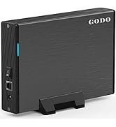 GODO USB 3.0 to 3.5 Inch Hard Drive Enclosure, Vertical External Hard Drive Dock with Stand for 3...