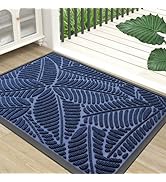 Colorxy Waterproof Doormat, Durable Natural Rubber Front Indoor Mat, Non Slip Low Profile Indoor ...