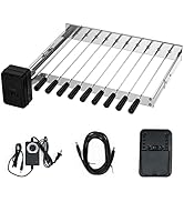 Skyflame Stainless Steel Electric Barbecue Shish Kabob Skewer Set with 9pcs Skewers, Automatic Ro...