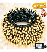 Connectable 88Ft 240LED Christmas String Lights Outdoor Indoor, Warm White | 13 Modes, IP44 Water...