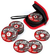 SHALL 25-Pack Cut Off Wheels 3” x 3/8” x 3/64” - Ultra Thin Cutting Wheel with Pouch for Angle Gr...