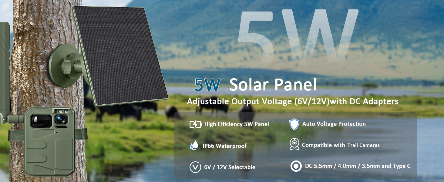 trail camera for solar panel