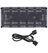 10 Ports Controller HUB Controller 4-Pin RGB Controller for PC for PC Computer Desktop Motherboard