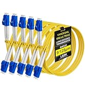 VANDESAIL 5 Pack 2M OS2 LC to LC Fiber Patch Cable, SingleMode 1G/10GB LC LC Fiber Patch SMF Dupl...