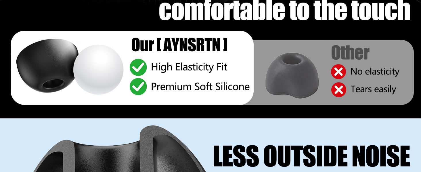 Noise cancelling earbuds covers for Studio Buds+ with secure in-ear fit