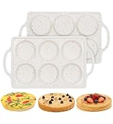 FUNBAKY Muffin Top Pan Non Stick, 3 Inch Metal Frame Silicone Egg Molds for breakfast sandwiches,...