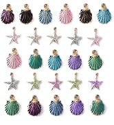 Bulk Gold Enamel Charms for Jewelry Making, Colorful Metal Charms Pendant for Bracelet Necklace a...