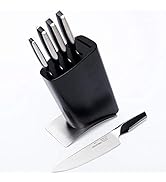Grandties Feinste 7-pc Kitchen Knife Sets With Block And Sharpener, German High Carbon Steel Knif...