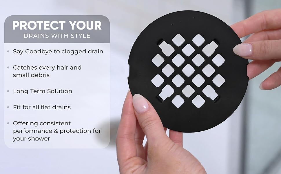 Round shower drain easy flow