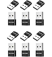 Teslniher USB to USB C Adapter 12 Pack, USB C Female to A Male Adapters, Type C to USBA Charger C...