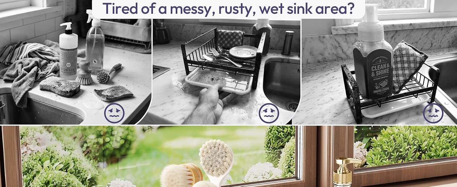 Sponge Holder for Kitchen Sink Kitchen Sink Caddy Organzier