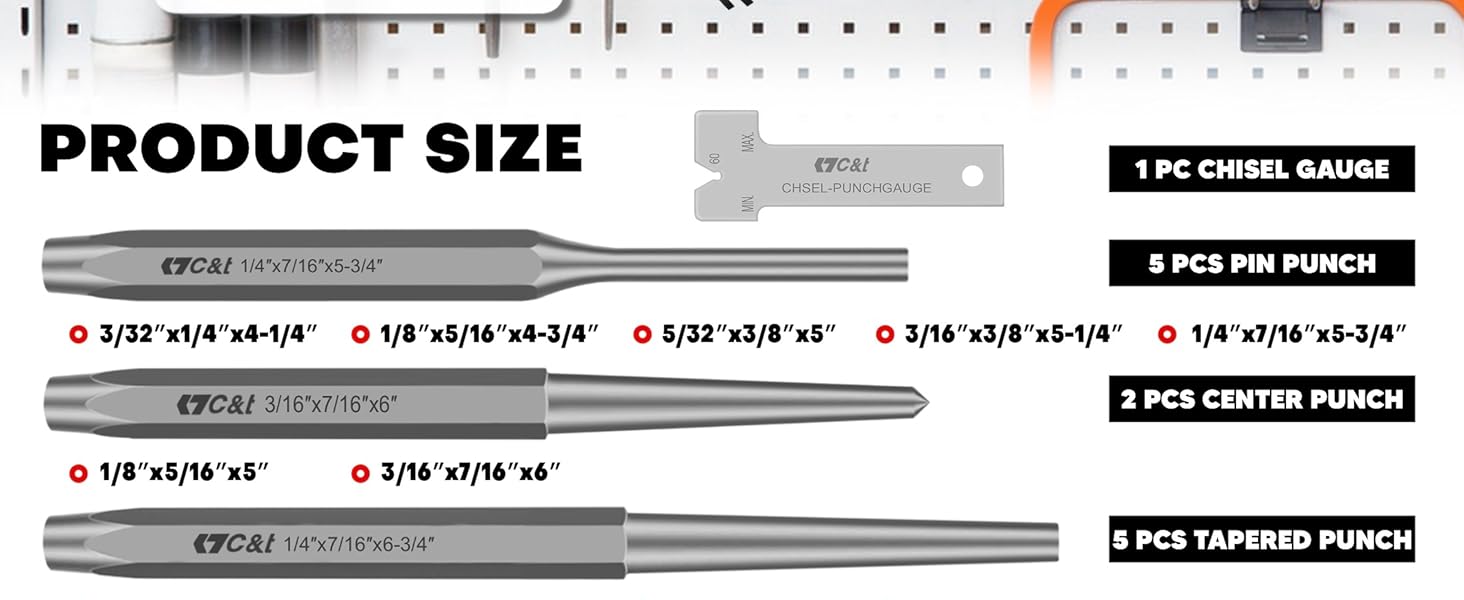 16Piece Punch and Chisel
