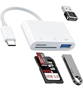 USB C SD Card Reader,USB C for iPhone 15 16/iPad/Mac/Laptop,3 in 1 sd Card Reader with Dual Slots...