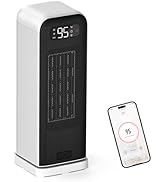 MORENTO Space Heaters for Indoor Use, Portable Electric Heater with Thermostat, Smart and Voice C...