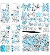 RQAYE Junk case charms,junk case Kit for Customizing Diy Cases,With Cute Bow,Flatback Pearls,Lett...