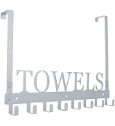 Azmoncy Over The Door Hooks, Towel Rack for Bathroom Towel Holder for Hanging Heavy Duty, Wall Mo...