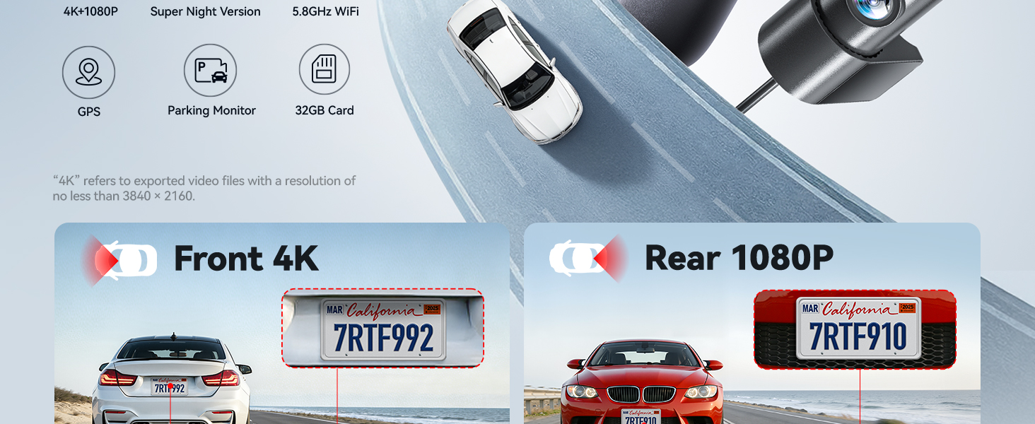 dash cam front and rear