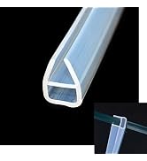 Qiveno Shower Door Seal Strip, 78.7" Soft Frameless Glass Shower Door Sweep Side Seal to Stop Sho...