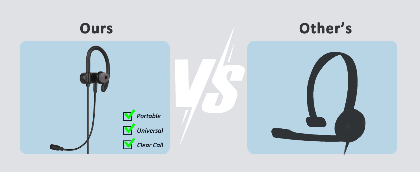 Small. Portable. Universal Mini Headset