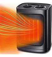 Kismile Small Space Heater for Indoor Use, Electric Ceramic Space Heater, Portable Heaters Fan fo...