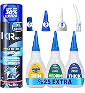 CA Glue with Activator Kit (3x1.75 oz. Thin-Medium-Thick + 16.9 fl.oz.) Cyanoacrylate Glue and Ac...