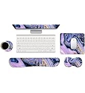 ArtSo Keyboard Wrist Rest and Mouse Pad with Wrist Support Set Ergonomic Coaster, Memory Foam Mou...