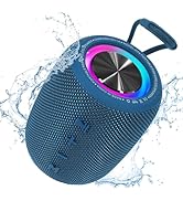 Portable Bluetooth Speaker, BT5.3 Wireless Speaker 20W Bass Diaphragms with Multi LED Light Dynam...