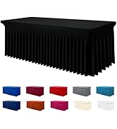 Smiry Spandex Tablecloth, Elastic Fitted Stretch Tablecloth for 6FT Rectangle Tables, Waterproof ...