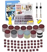 1 Inch Sanding Discs and Drums for Dremel Rotary Tool Accessories, Hook and Loop Sandpaper for Dr...