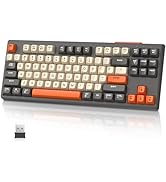 ATTACK SHARK M87 Pro Wireless Gaming Keyboard,75% Dual Mode Bluetooth 5.0/2.4Ghz Wireless with Re...