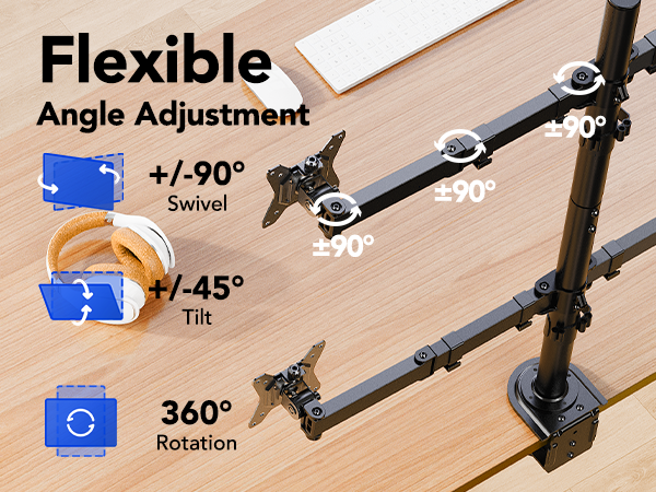 quad monitor stand