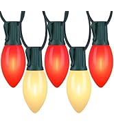C9 Christmas Lights Outdoor, 100FT 100LED string Lights Waterproof Shatterproof, Extendable C9 Xm...