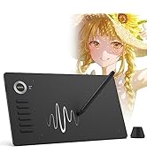 Drawing Tablet VEIKK A15 10x6 inch Graphics Pen Tablet with Battery-Free Passive Stylus and 12 Sh...