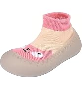 Exegawe Baby Sock Shoes Rubber Sole - Unisex Toddler Non-Skid Walking Sock Shoes Infant Floor Sli...