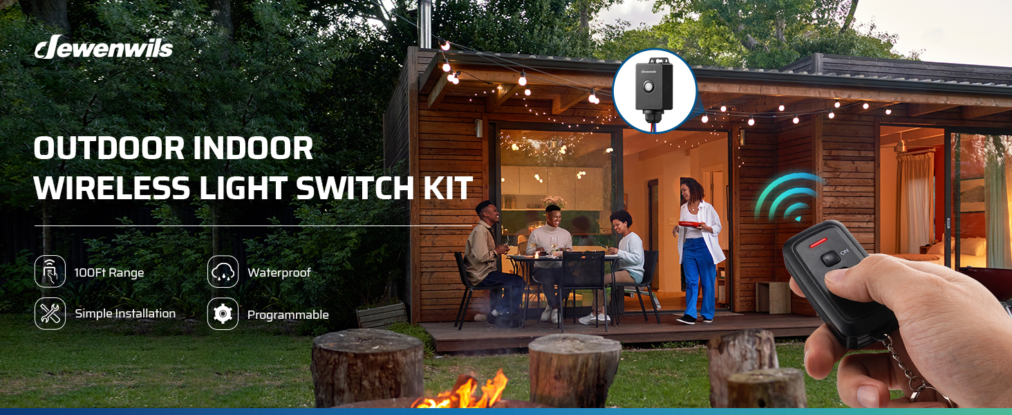 outdoor wireless light switch