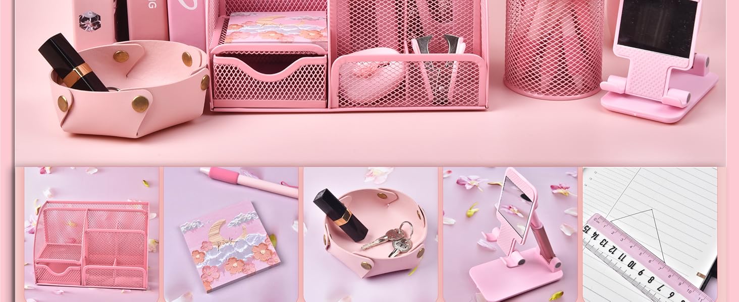 Pink Desk Organizers