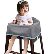 Solfres Dual-Belt High Chair Cover, Baby High Chair Cover, Upgrade Version, for Wooden or Restaur...