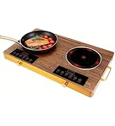 7000W Double Ceramic Electric Hot Plate Countertop Stove Double Burner Infrared Cooktop with 11 P...